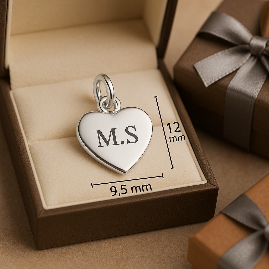 Herzanhänger 925 Sterling Silber plattiert Optokult