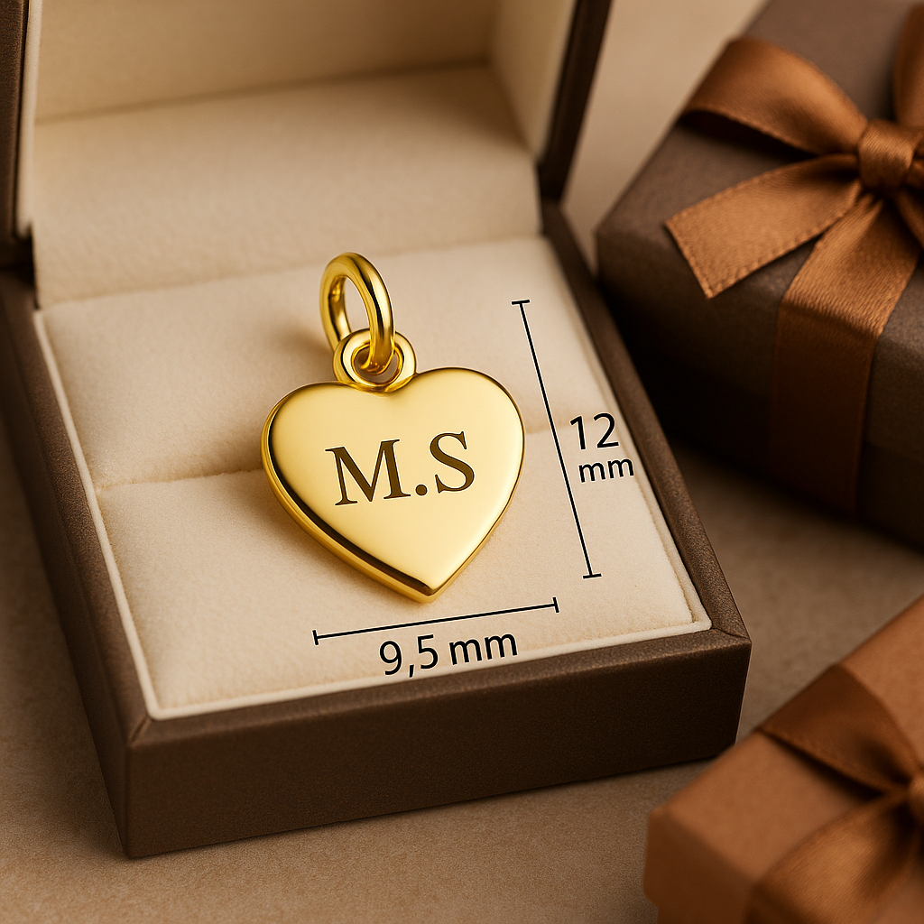 Herzanhänger – 18K vergoldet Optokult