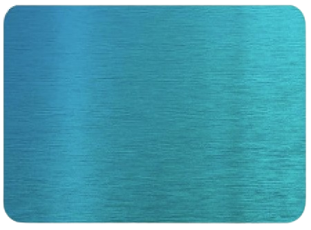 Personalisierte Aluminium Visitenkarte Türkies Optokult